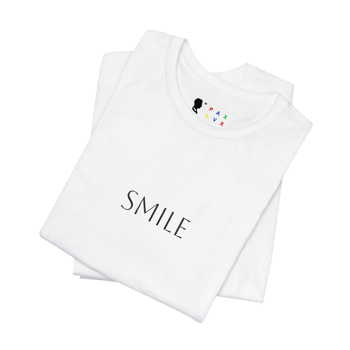 Smile Tee — Minimal White Graphic T-Shirt