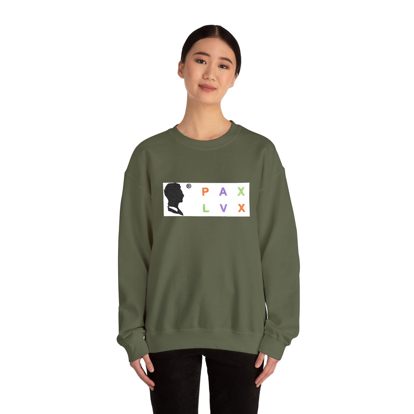 PAX LVX Silhouette Crewneck Sweatshirt — Peaceful Occult Graphic