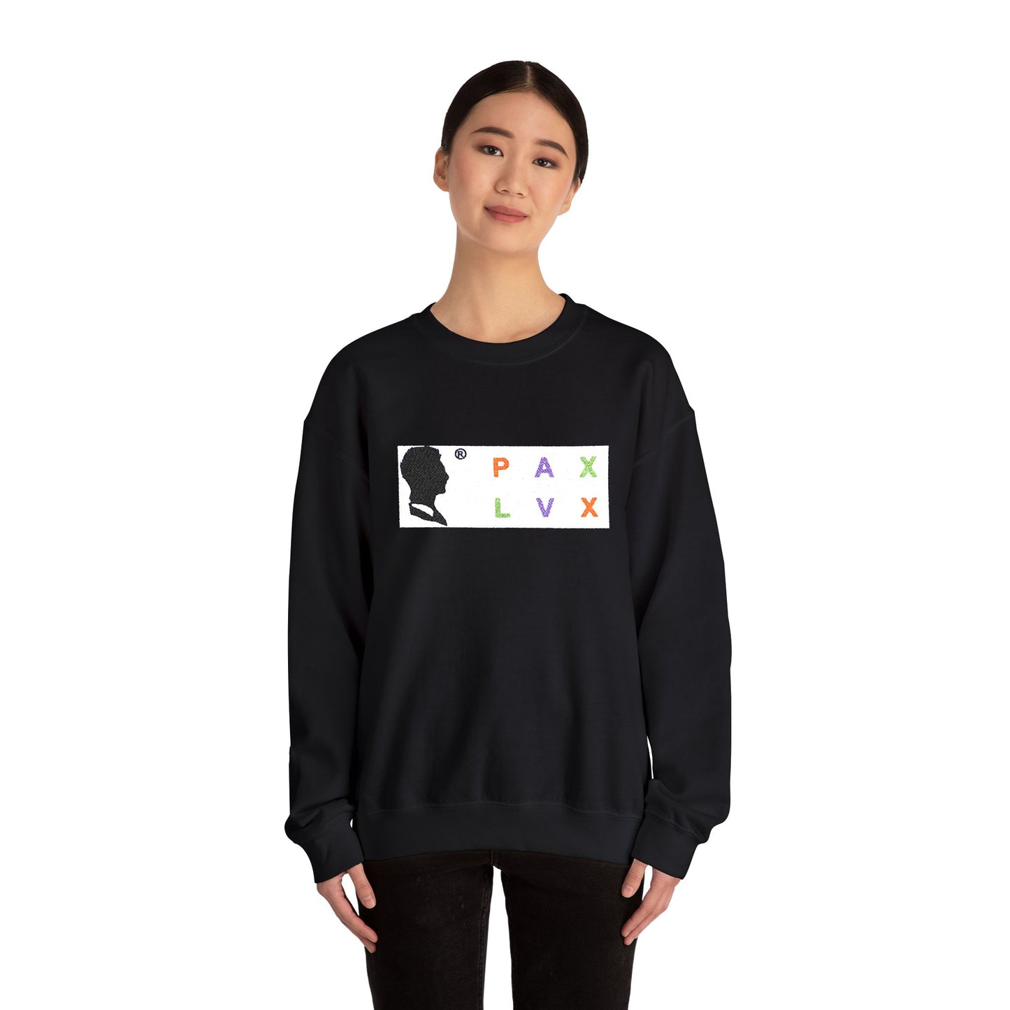 PAX LVX Silhouette Crewneck Sweatshirt — Peaceful Occult Graphic