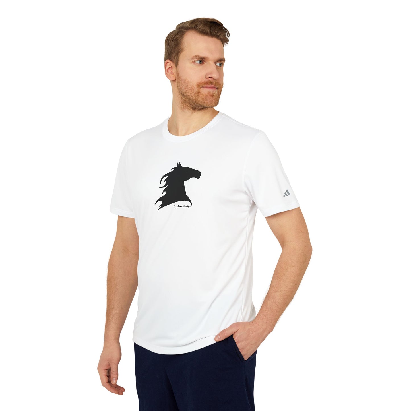 adidas Unisex Sport T-shirt Black Horse Pax Lux Design