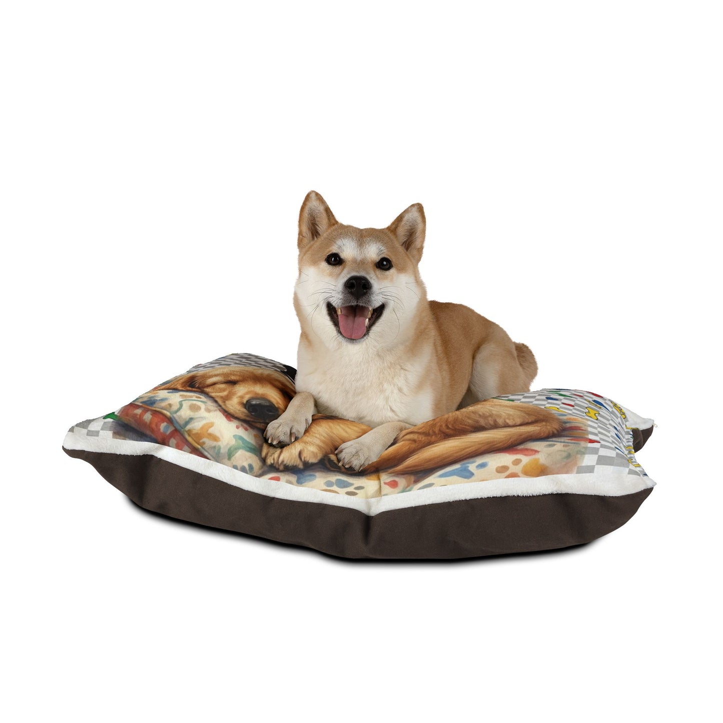 PAX LUX PETS Plush Dog Sleepy Puppy Pet Bed