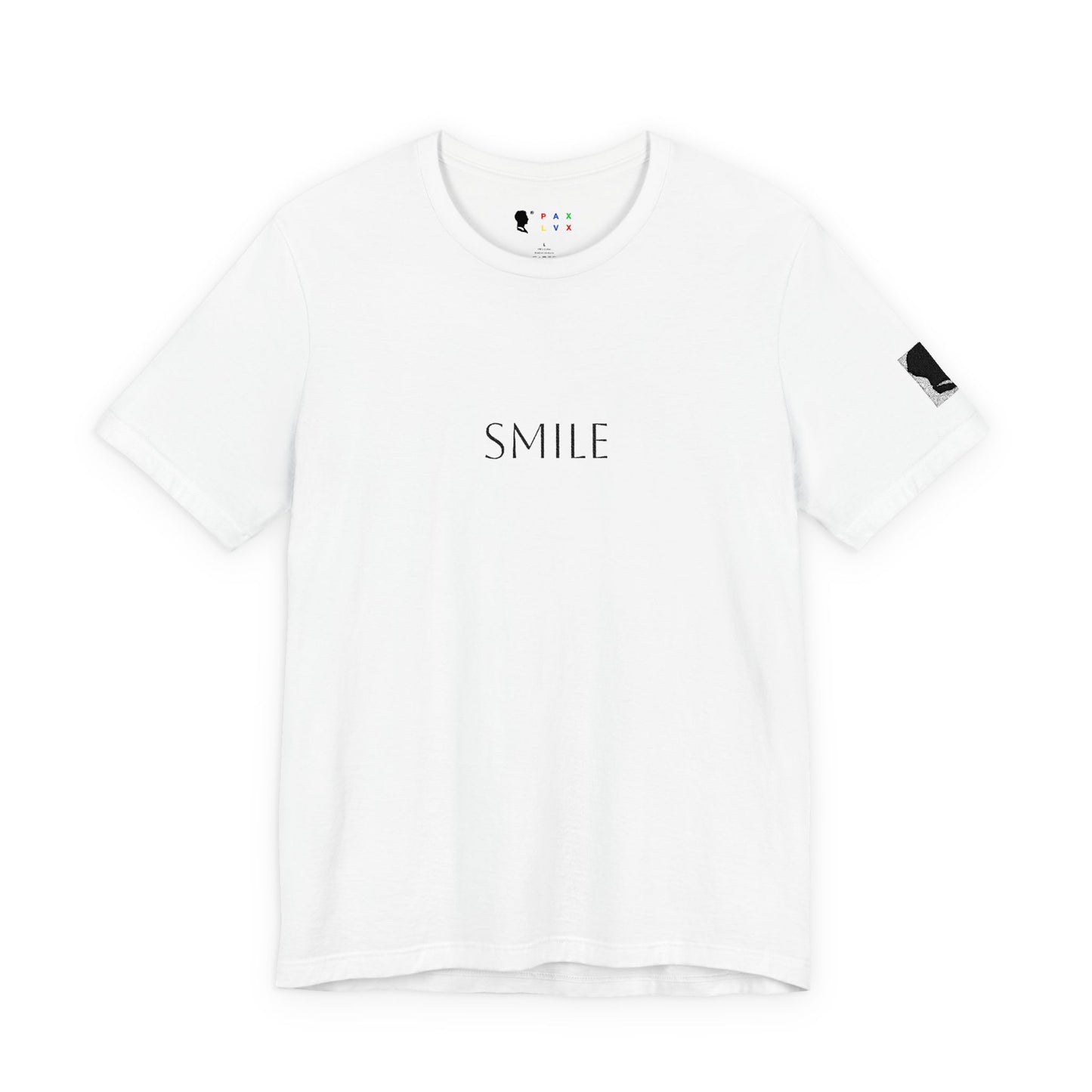 Smile Tee — Minimal White Graphic T-Shirt