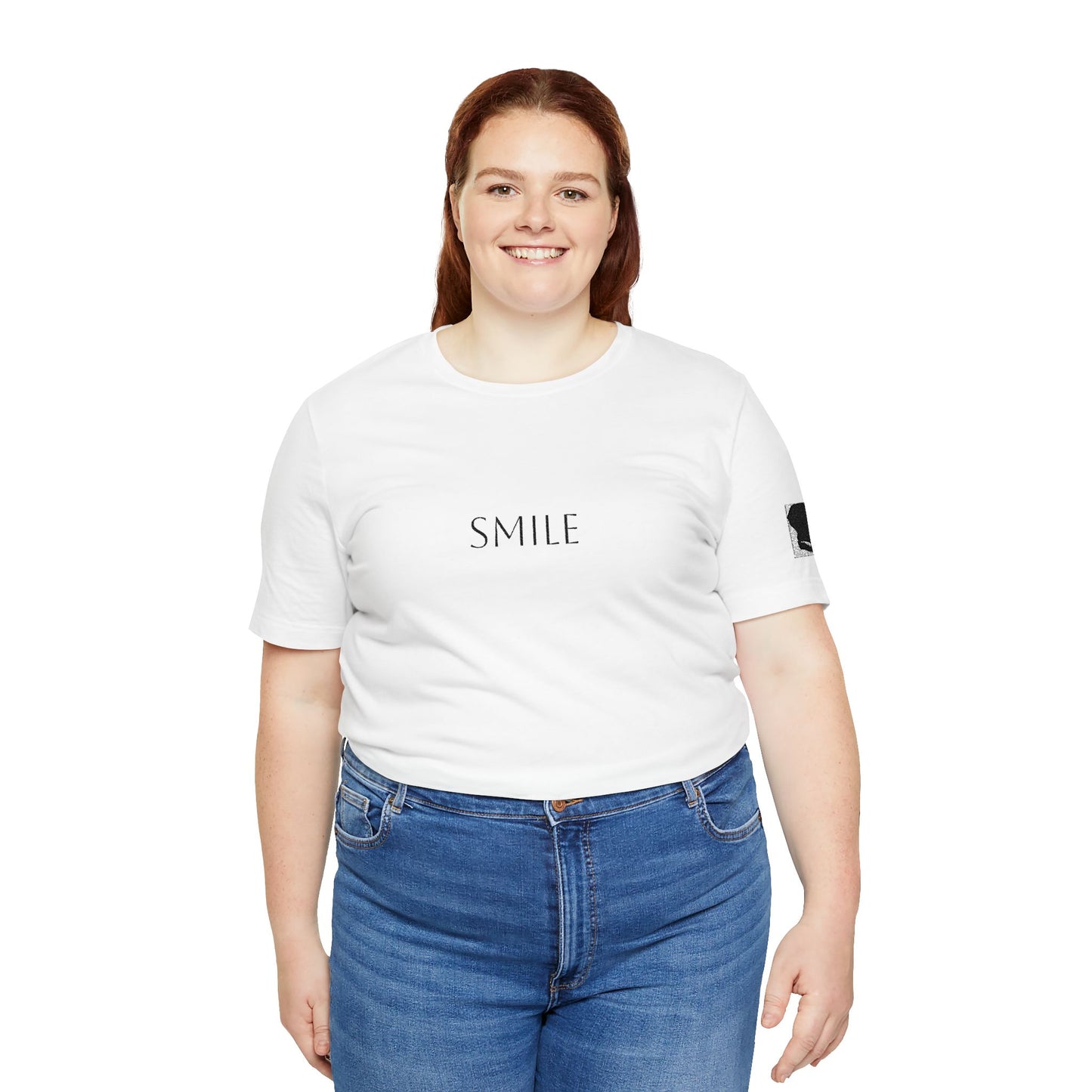 Smile Tee — Minimal White Graphic T-Shirt