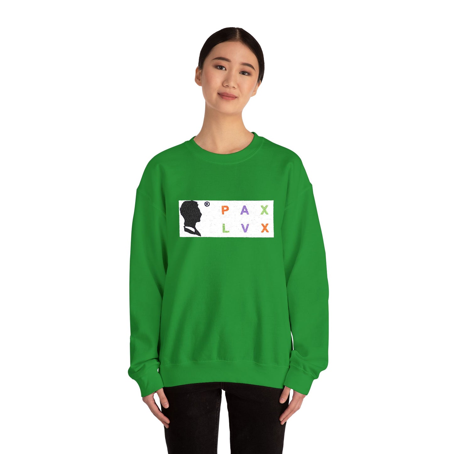PAX LVX Silhouette Crewneck Sweatshirt — Peaceful Occult Graphic