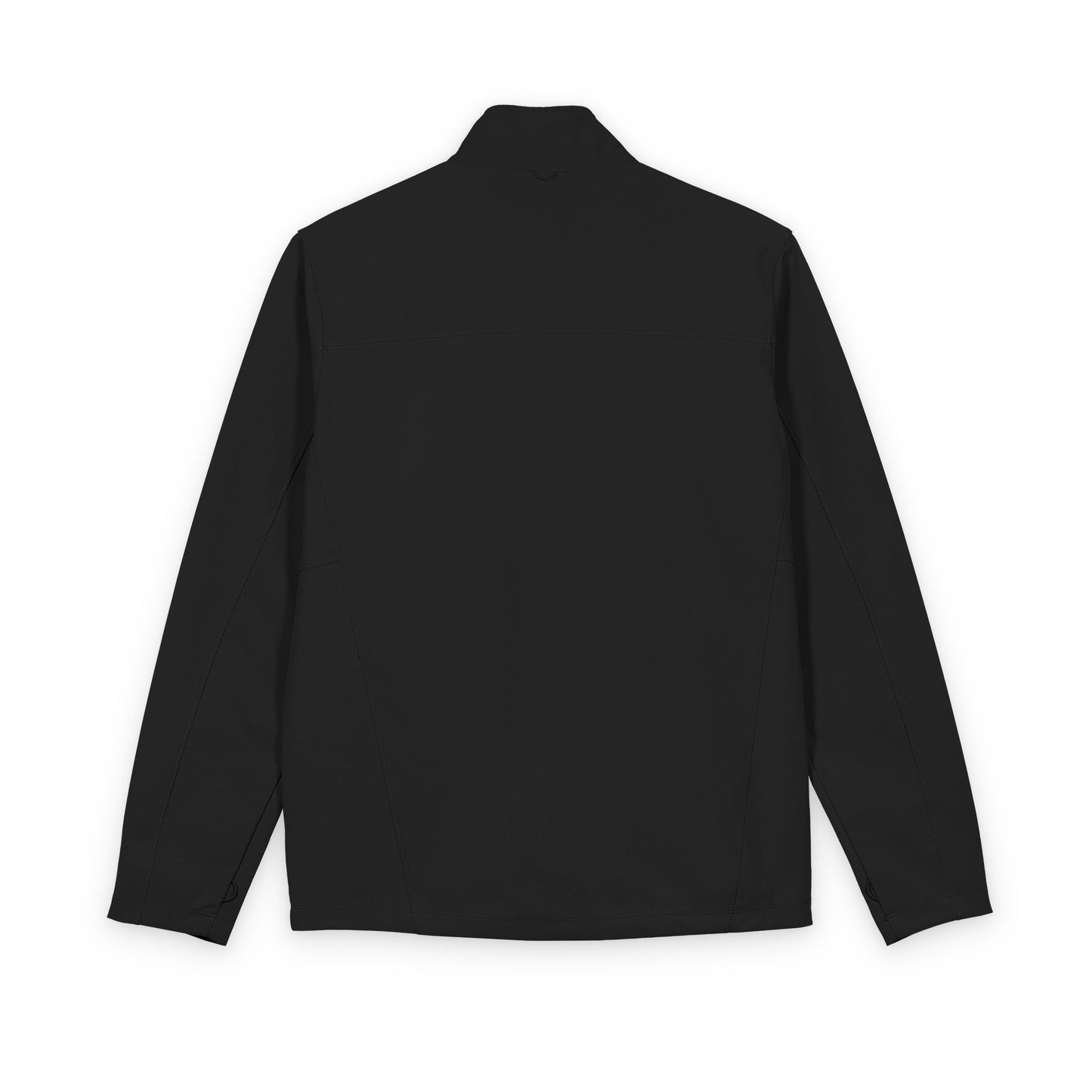 Men's Soft Shell Jacket with Abstract Black & White Dog Patch Pax Lux Fashion