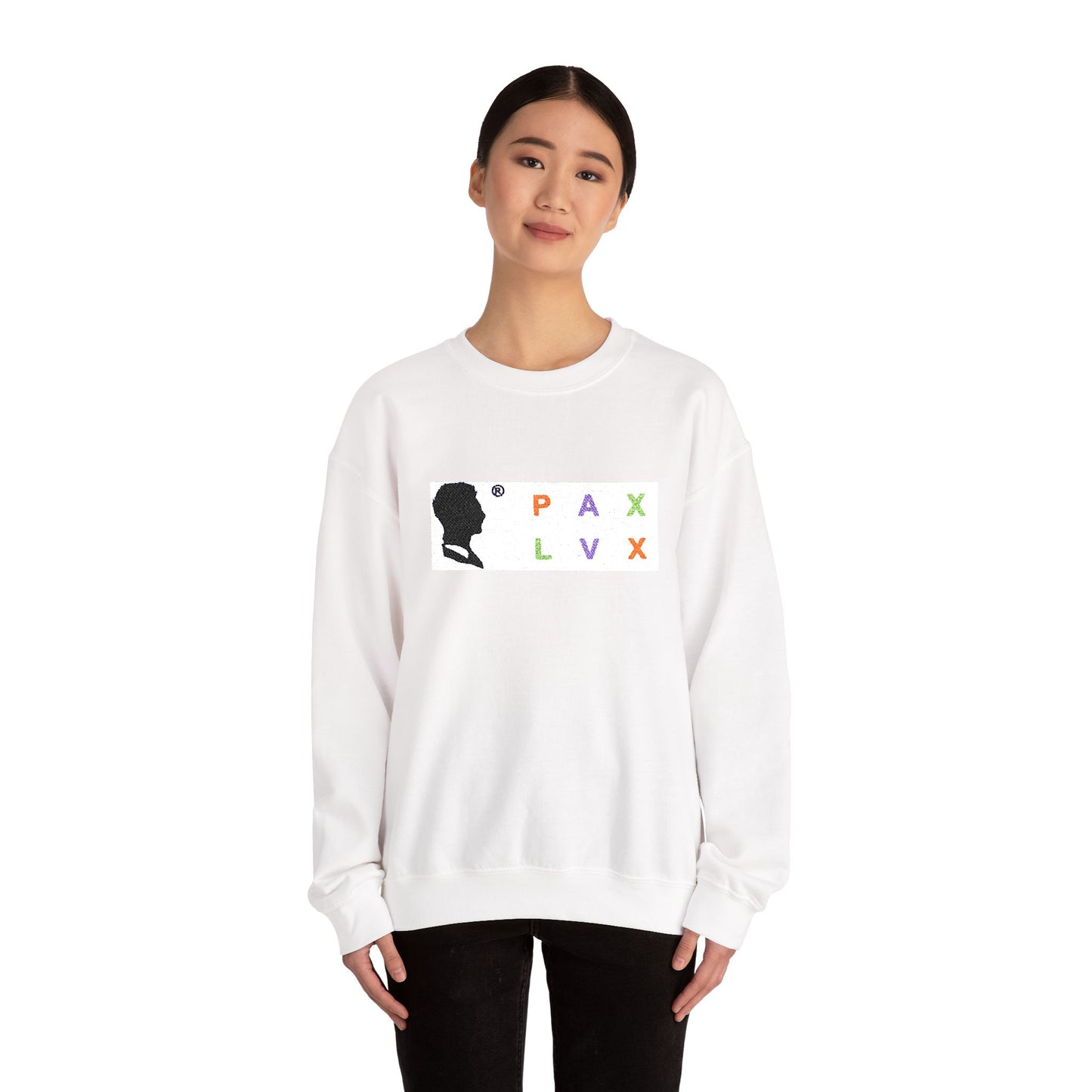 PAX LVX Silhouette Crewneck Sweatshirt — Peaceful Occult Graphic