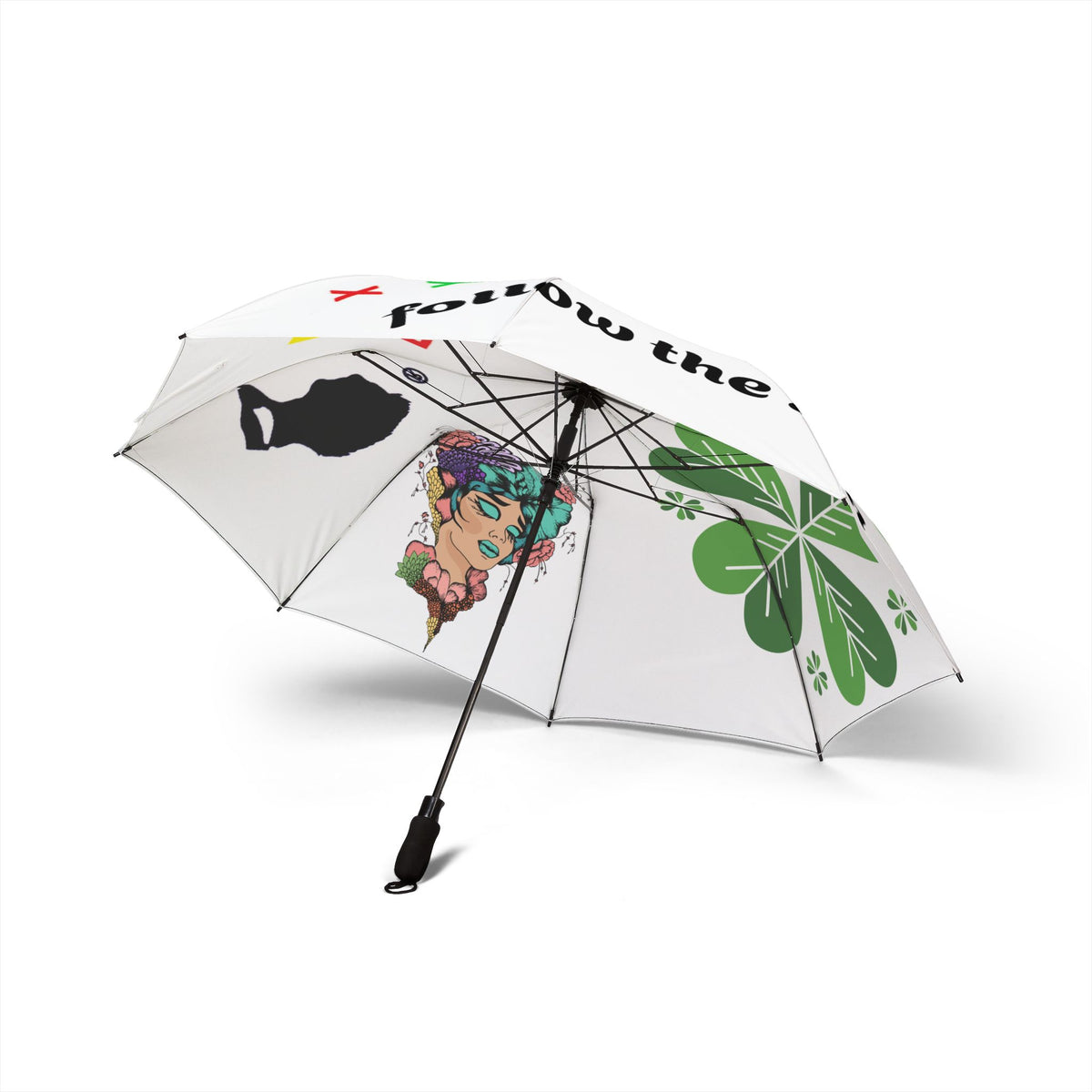 Follow the Sun Colorful Clover Foldable Umbrella