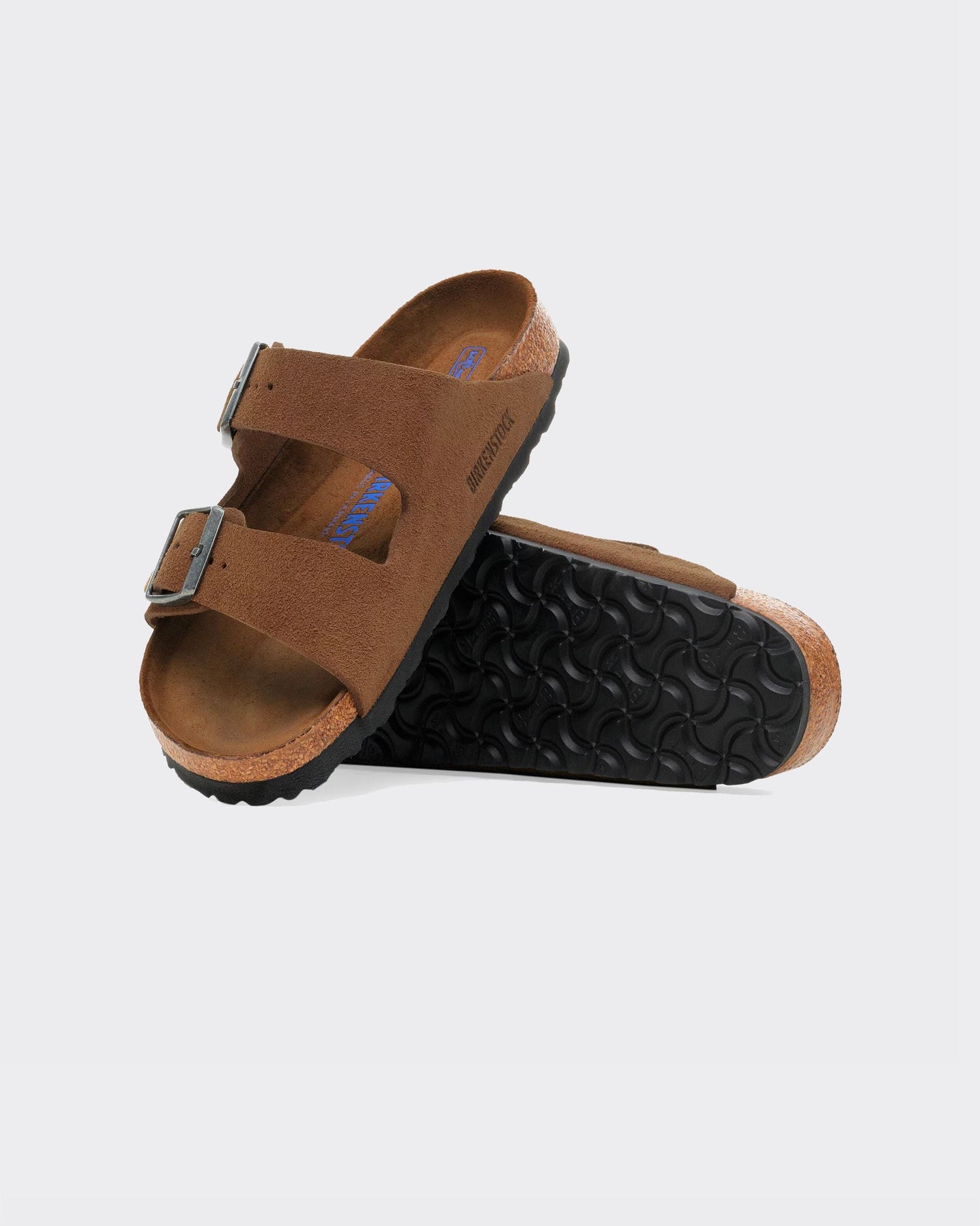 Ciabatta Arizona Softbed Suede Leather Dark Tea